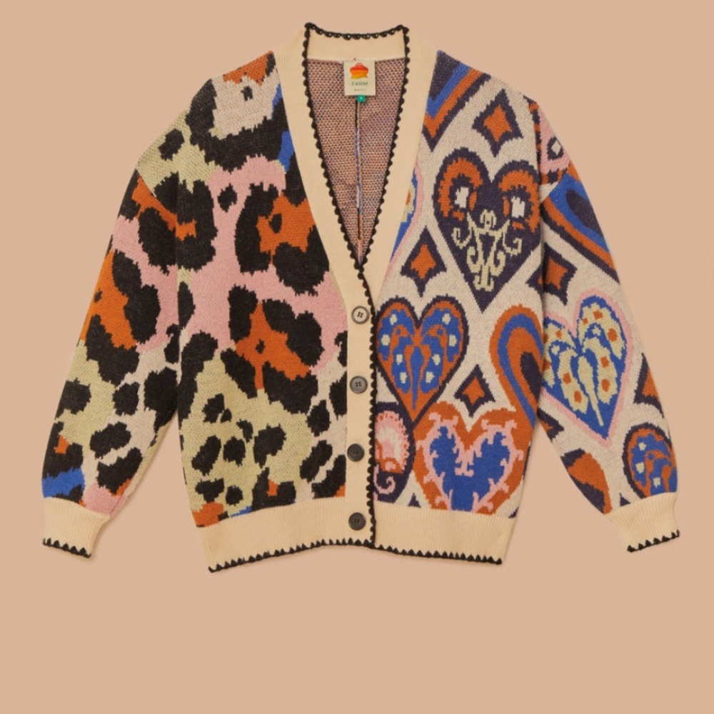 FARM Rio Multicolor Patterned Cardigan